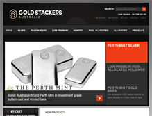 Tablet Screenshot of goldstackers.com.au